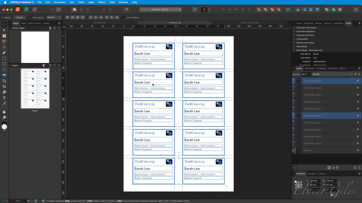 Adding 9 More Data Merge Layouts