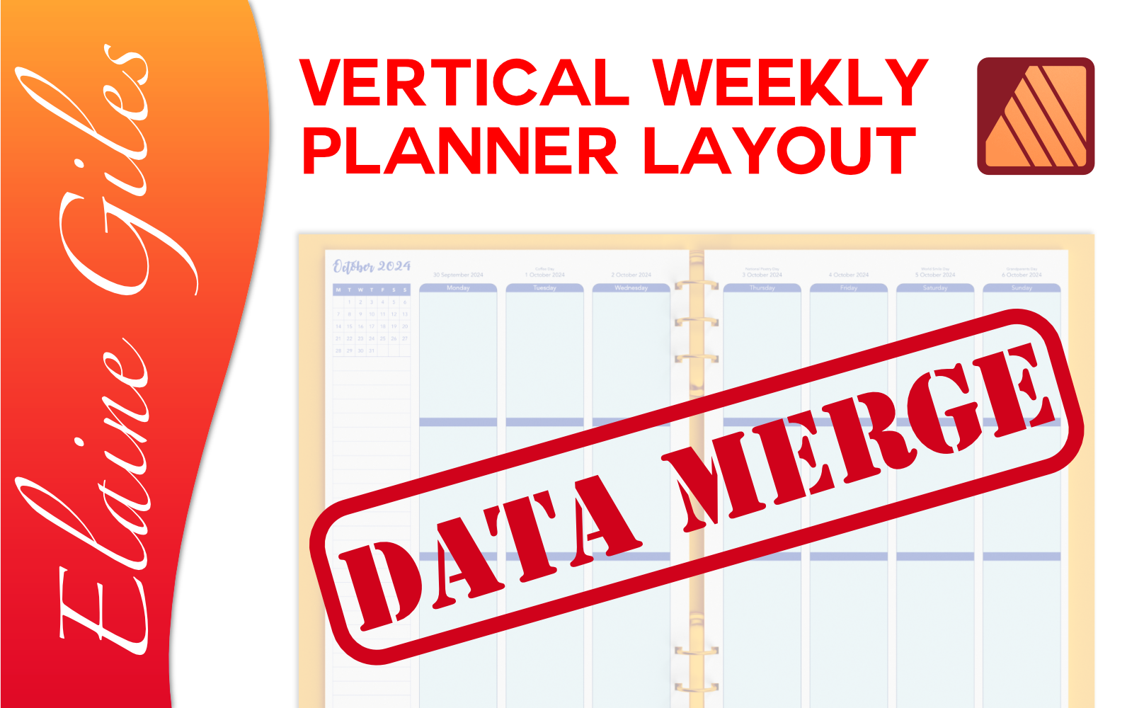 Data Merge a Vertical Weekly Planner Layout in Affinity Publisher: Step-by-Step Tutorial